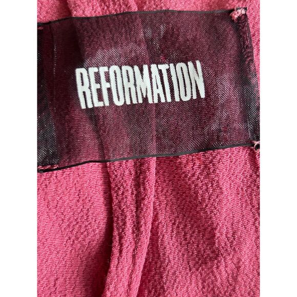 Reformation V-Neck Cold Shoulder Wrap Dress - Size 6 - Picture 8 of 11